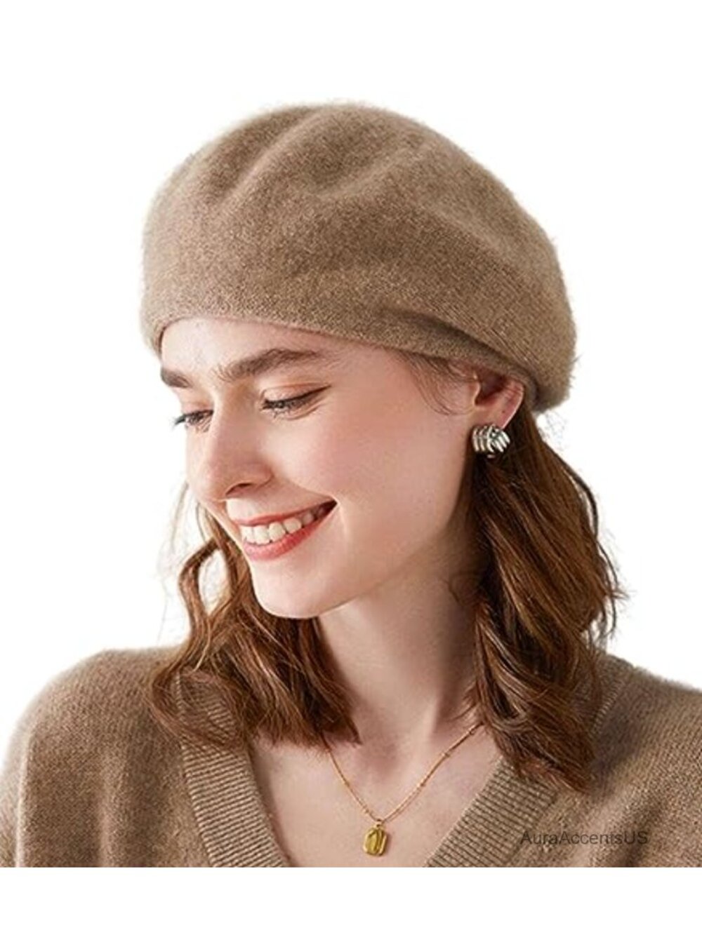 Women's Merino Wool Knit Beanie Hat Winter Warm Fashion Beret